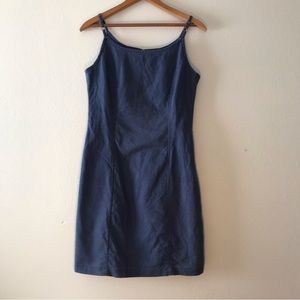 Jacob Linen Cotton dress above the knee length adjustable straps princess seams